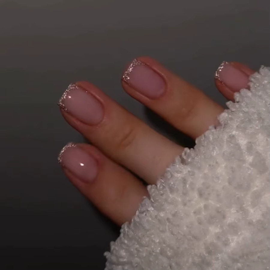 Qsezeny Nagelaufkleber, Nude Pink, Glänzend, 24 Stück, Damen - Bild 1