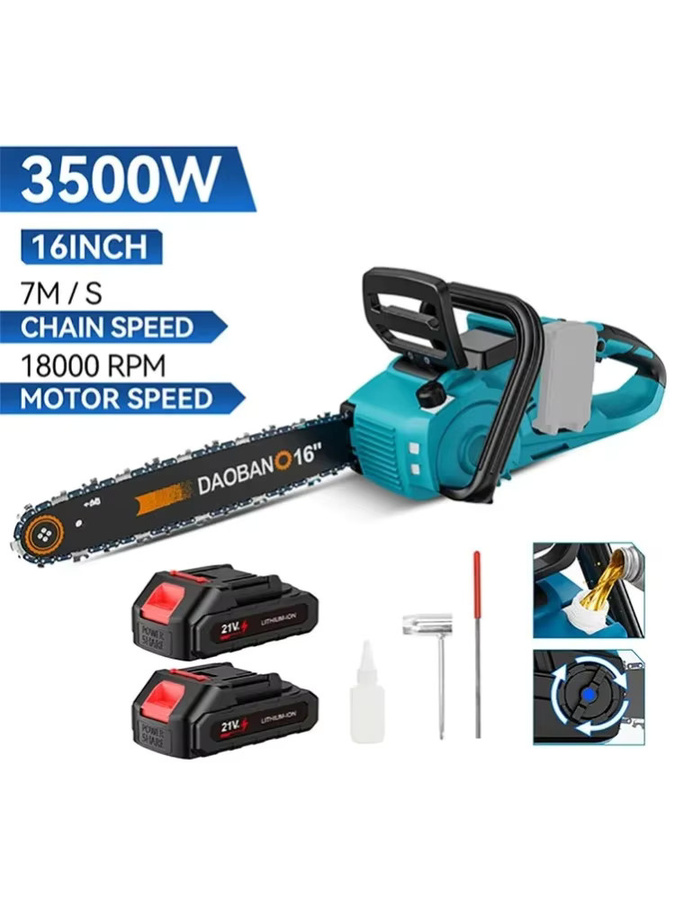 Makita 16-Zoll bürstenlose elektrische Kettensäge mit 3500 W, blau, kompatibel mit Makita LXT Akkus - Bild 7