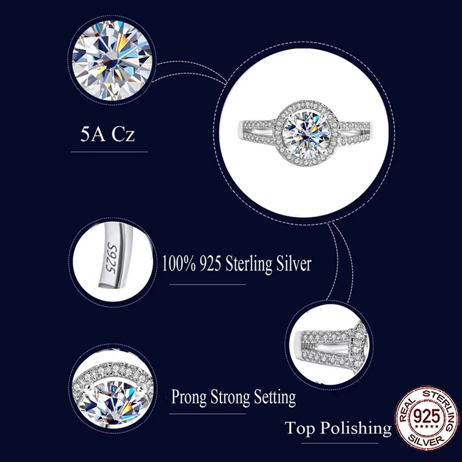 Cww zircons Ring, 925 Silber, Zirkonia, Damen - Bild 4
