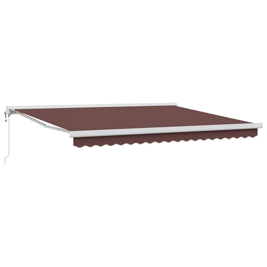 vidaXL Markise mit Motor in Braun aus Aluminium und Polyester, B/T: 400 x 300 cm - Bild 2