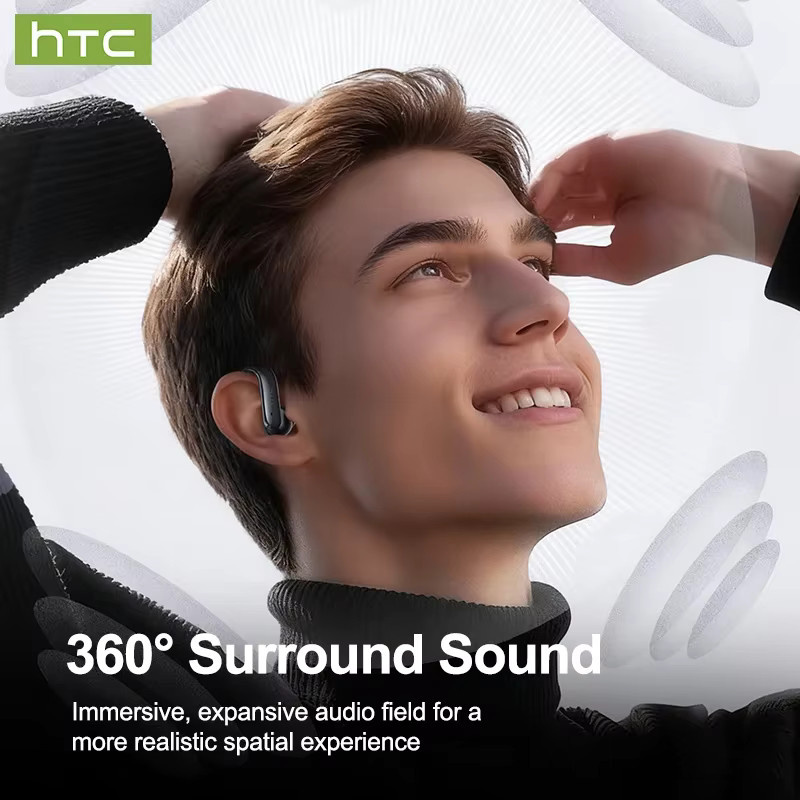 HTC NE63 Bluetooth V6.0 Sport-Kopfhörer in Schwarz mit In-Ear-Design und KI-Übersetzer-Funktion - Bild 3