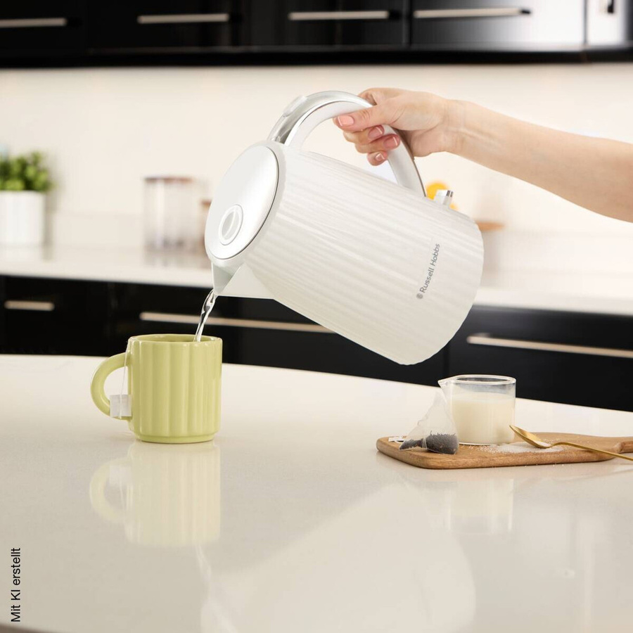 Russell Hobbs Eden Wasserkocher Weiß, 1,7 l mit Kalkfilter und Abschaltautomatik - Bild 2
