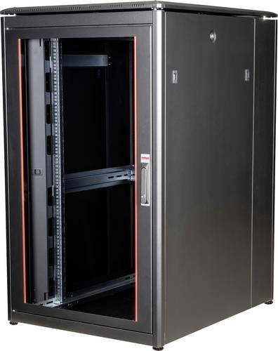 Roline Netzwerkschrank 19 Zoll Schwarz B/H/T: 600 x 1342 x 1000 mm - Bild 1