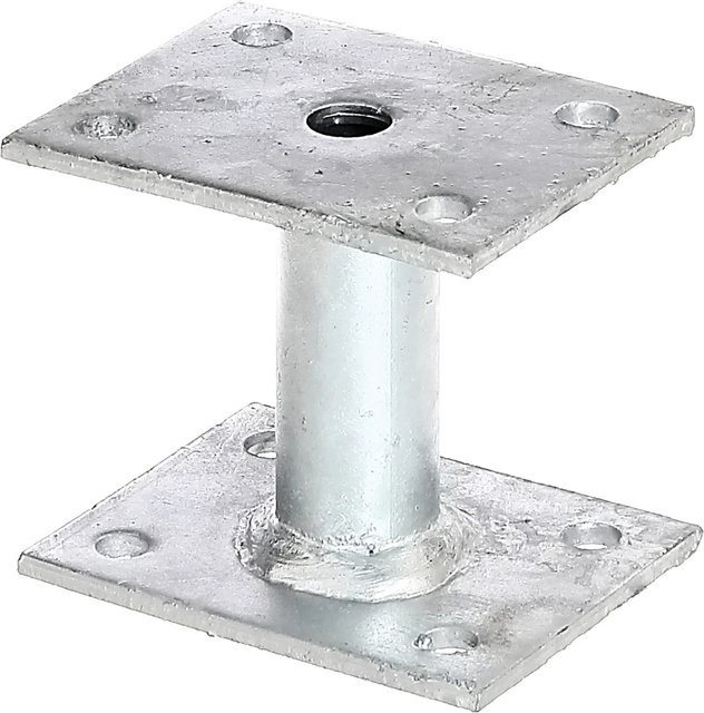 GAH Alberts Pfostenträger Ø 27 mm aus Stahl feuerverzinkt in Silber - Bild 1