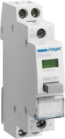 Hager Taster Grün 16A 12 V/AC, 48 V/AC SVN461 - Bild 1