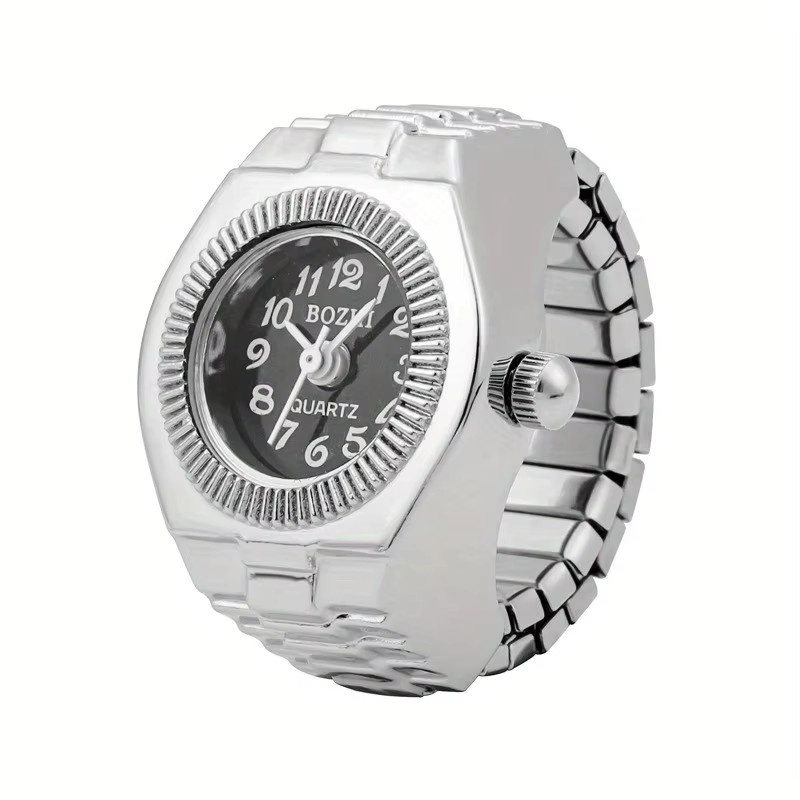 JBAILI Ring-Uhr, Legierung, Silber, Unisex, Vintage, Quarzuhr - Bild 2