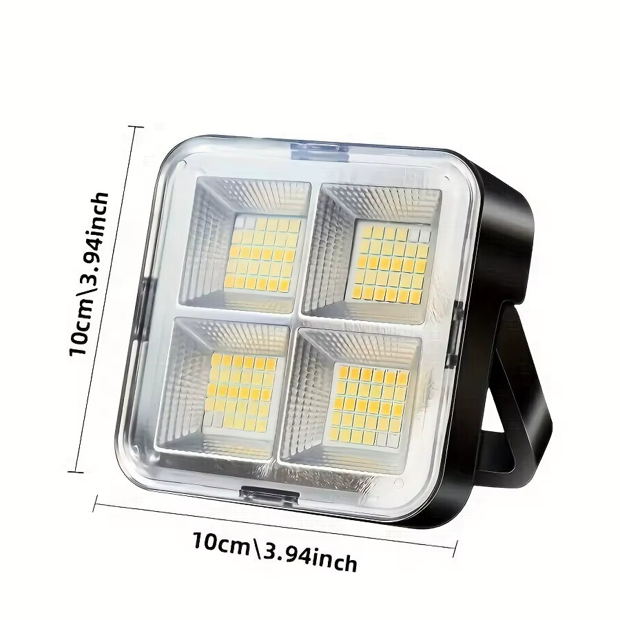 LED-Solar-Campingleuchte in Schwarz mit weißem Licht, über USB wiederaufladbare tragbare Zeltlampe für Notfälle und Camping - Bild 2