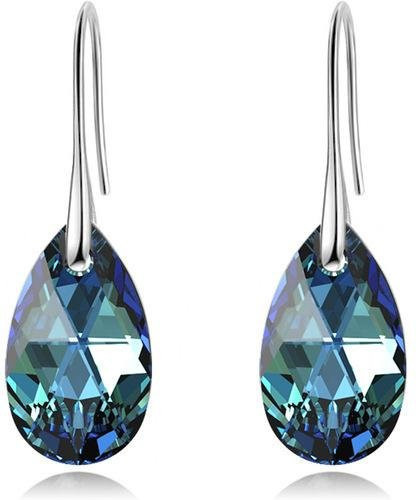 Wucifang Jewelry Ohrringe, Tropfenform, Silber, Kristall, Damen - Bild 1