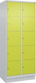 C+P Schließfachschrank Classic PLUS mit Sockel und 2 Abteilen in Viridingrün, B/T/H: 80 x 50 x 195 cm - Bild 1