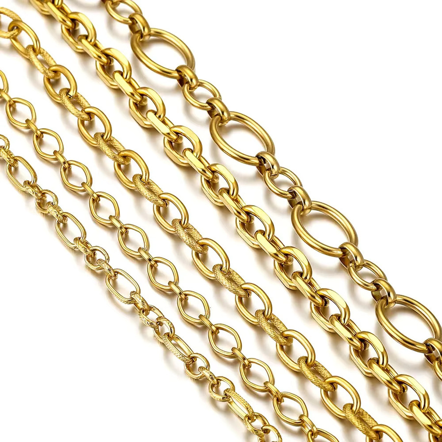 Serene Bliss Halskette Edelstahl, Gold, 100 cm, Unisex - Bild 3