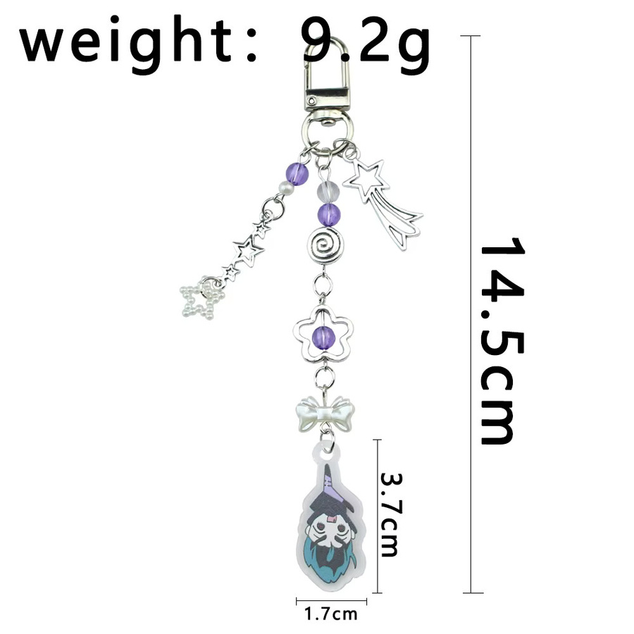 YiYuYiHua Schlüsselanhänger, Herz Schleife, Perle, Silber, Unisex - Bild 2