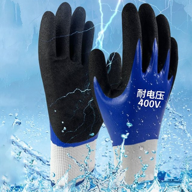 Blaue Elektriker-Isolierhandschuhe mit 400 V Spannungsfestigkeit und Touchscreen-Funktion für hohen Sicherheitsschutz - Bild 1