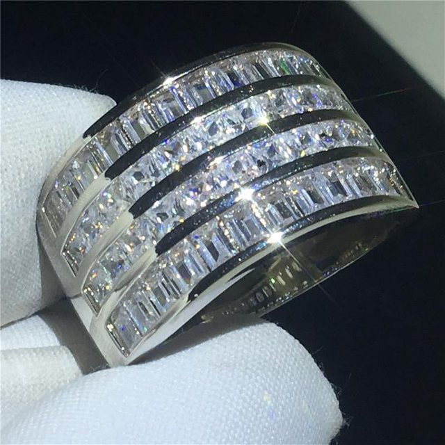 Ring Vintage, Silber, Zirkonia, Unisex - Bild 1