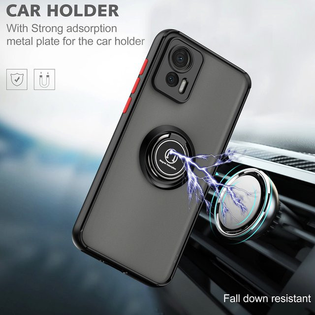 Stoßfeste Schutzhülle für Motorola Edge 30, Edge 50 Fusion, Edge 50 Pro, Edge 50 Ultra und Edge 30 Neo mit Ring-Ständer in Grün - Bild 1