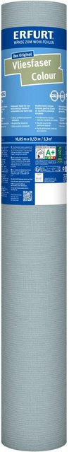 Erfurt Vliesfaser Colour 302-7 Vliestapete Hellblau B: 53 cm, L: 10,05 m - Bild 1