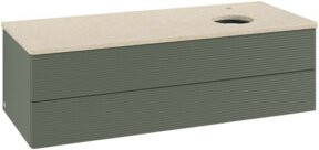V&B Waschtischunterschrank Antao mit Frontstruktur und Beleuchtung, lackiert, B/T/H: 120 x 50 x 36 cm - Bild 1