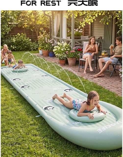 Einhorn Kinder-Wasserrutsche, aufblasbare Outdoor-Wasserrutsche, Wasserspielzeug - Bild 1