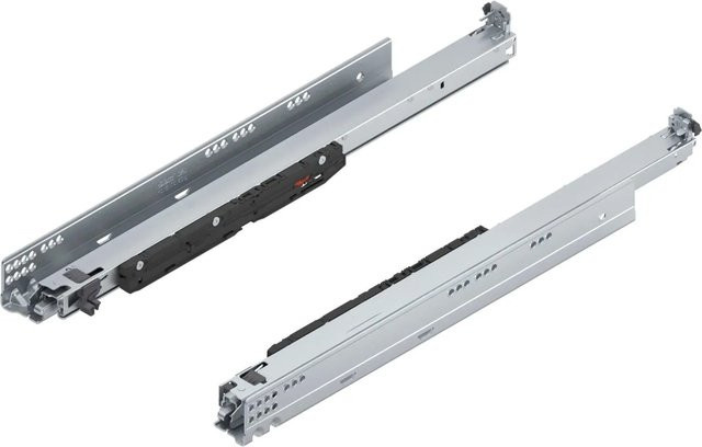 Blum Unterbodenführung Movento Blumotion S 766H5500s mit Soft-Close, Nennlänge: 550 mm, Tragkraft: 70 kg, Farbe: Silber - Bild 1