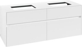 V&B Waschtischunterschrank Collaro für 2 Waschbecken, Weiß Matt, B/T/H: 140 x 54,8 x 50 cm - Bild 1