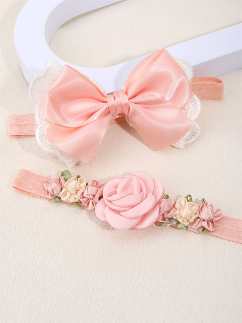 Stirnband Set, Spitze, Blume, Kinder - Bild 1