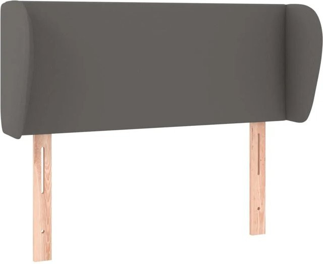 vidaXL Kopfteil mit Ohren in Grau aus Kunstleder, B/T/H: 83 x 23 x 78/88 cm - Bild 1