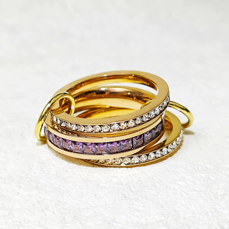 Spinelli Kilcollin Ringe Set, Edelstahl, Zirkonia, Damen, Klassisch - Bild 4