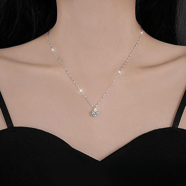 Lucky Star Jewelry Halskette 925 Silber, Moissanit, Damen - Bild 1