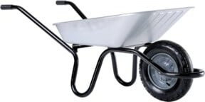 Haemmerlin Schubkarre Aktiv Soft 90 mit Mulde in Silber - Bild 1