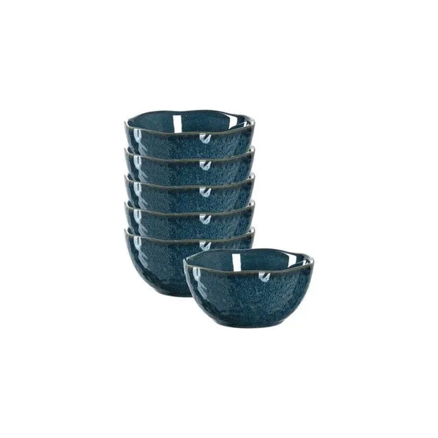 Leonardo Matera Dessertschalen aus Keramik, 6er Set, Blau, Durchmesser: 12,0 cm - Bild 2