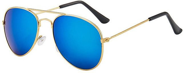 RMM Sunglasses Sonnenbrille Aviator, Metall, Vollrand, grün, gold, Kids - Bild 1