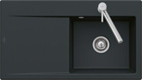Villeroy & Boch Spüle Subway Style in Anthrazit mit Ablaufgarnitur und Exzenter Breite: 50 cm - Bild 1