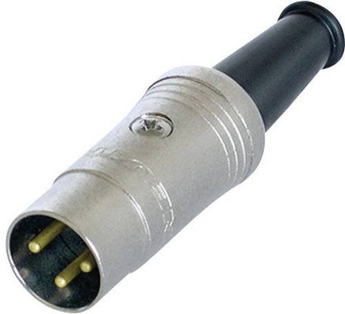 Rean AV NYS321G DIN-Rundsteckverbinder Stecker gerade, 3 Polzahl, Schwarz/Silber - Bild 1