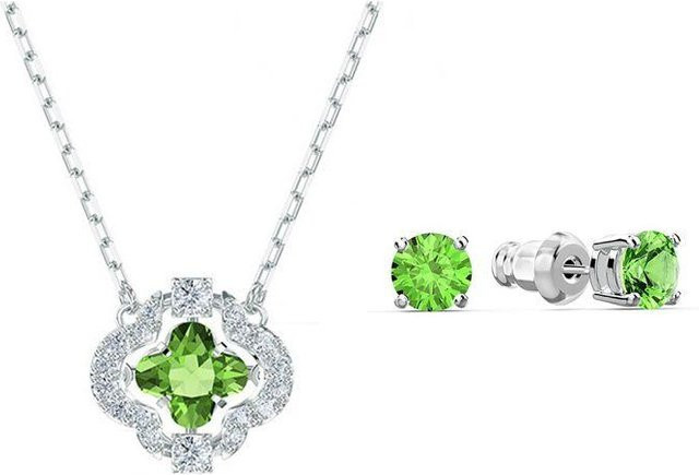 Swarovski Halskette, Edelstahl, Weiß, Kristall, Damen - Bild 1