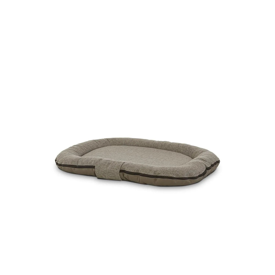 Petzzz Hundebett Balou in Anthrazit und Beige aus Webstoff und Kunstleder mit abnehmbarem Bezug, B/T: 80 x 55 cm - Bild 2