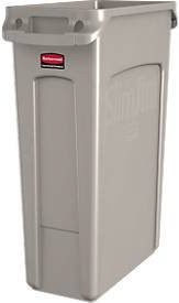 Rubbermaid Slim Jim Abfallbehälter aus Kunststoff, 87 Liter, beige - Bild 1