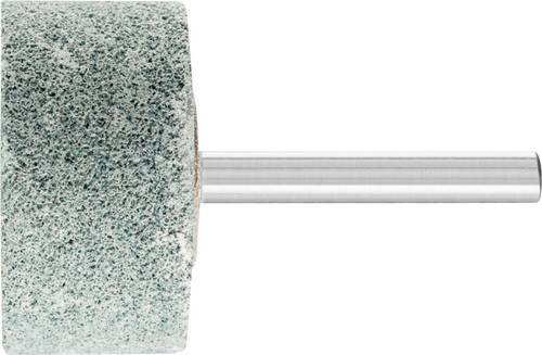PFERD Schleifstift Zylinder für Aluminium, Farbe Grau, Durchmesser: 40 mm, Länge: 20 mm, Schaft-Durchmesser: 6 mm, Körnung: SiC80 - Bild 1