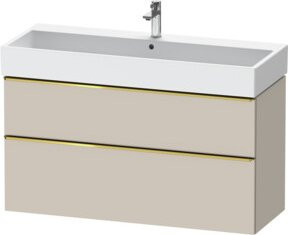 Duravit Waschtischunterschrank D-Neo in Beige, glänzend, Wandmontage, B/T/H: 118,4 x 44,2 x 62,5 cm - Bild 1