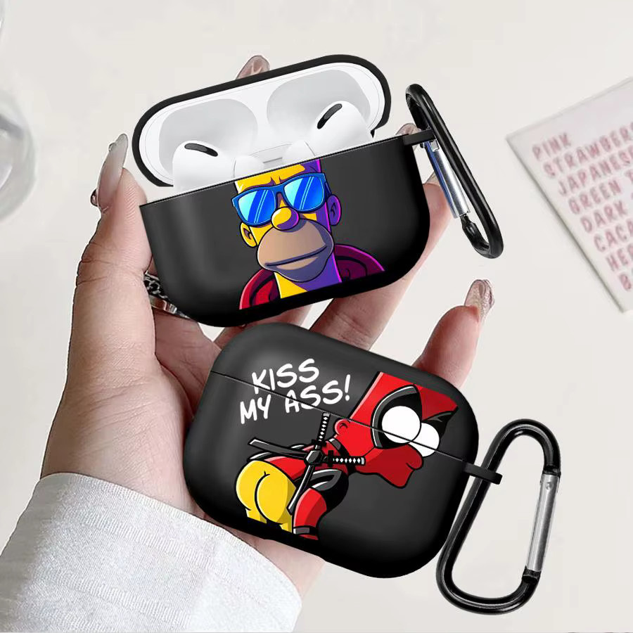 The Simpsons Kopfhörerhülle für AirPods Pro, Farbe: Schwarz - Bild 2