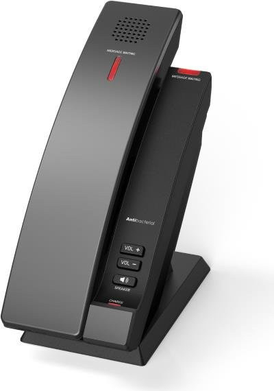 Snom HD101 IP-Telefon in Schwarz mit kabellosem Mobilteil für Tisch oder Wand und antibakterieller Beschichtung - Bild 1