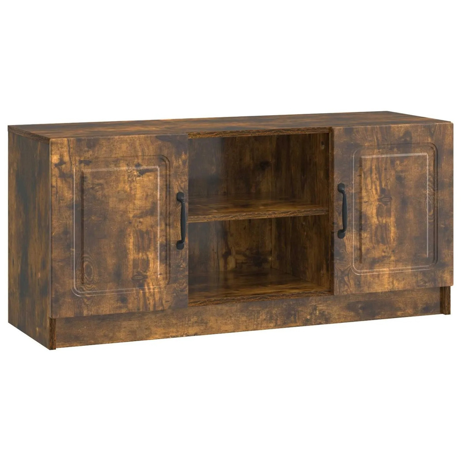 vidaXL TV-Schrank Modern in Geräucherte Eiche, B/T/H: 102 x 34,5 x 47 cm - Bild 2