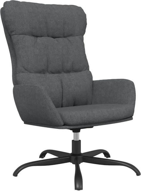 vidaXL Relaxsessel Dunkelgrau aus Stoff mit Metallrahmen und 360-Grad-Drehfunktion - Bild 1