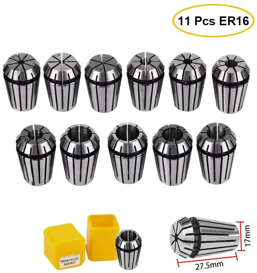 MEMEX Spannzangen-Set in Silber mit 0,008 Genauigkeit für ER8 ER11 ER16 ER20 ER32 ER40 CNC-Drehwerkzeuge und Graviermaschinen - Bild 3