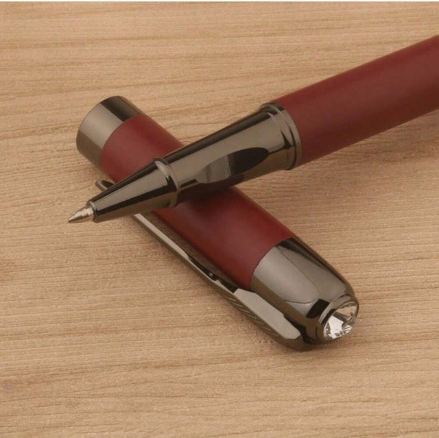 Signature Stationery Rollerball-Stift aus Metall in mattem Rot - Bild 1