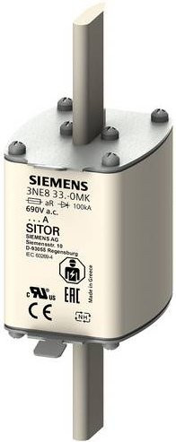Siemens 3NE83330MK Sicherungseinsatz, 3 Stück, 450A, 690V, Weiß - Bild 1