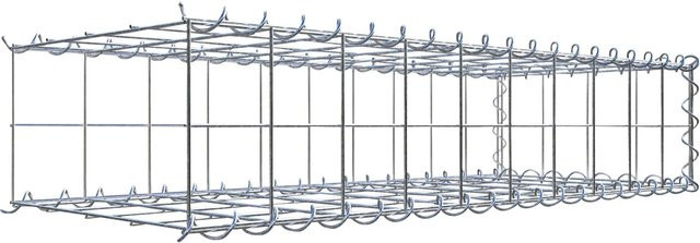 Gabiona Gabione-Anbaukorb Typ 2 aus Stahl in Silbergrau, B/T/H: 100 x 40 x 20 cm, Maschenweite 10 x 10 cm - Bild 1