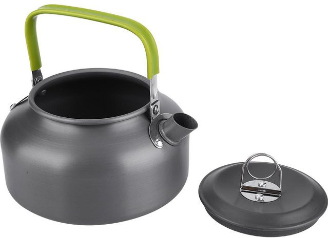 Fishine Tragbare Kaffeekanne für Outdoor und Camping, Aluminium, Grau, 800 ml - Bild 1