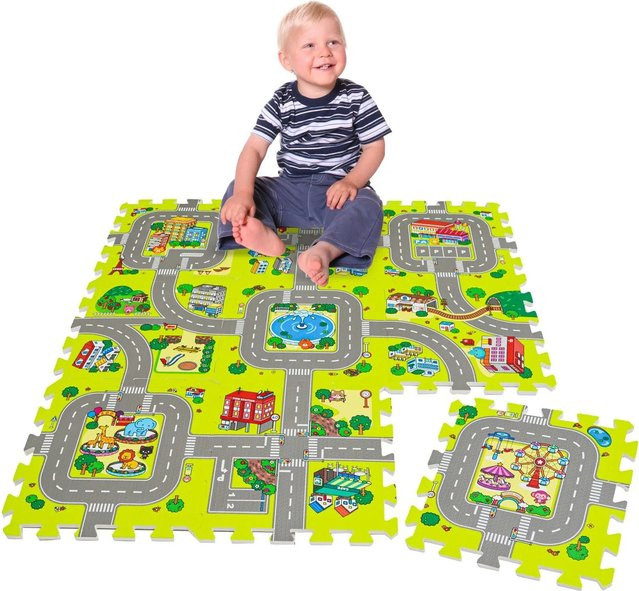 LittleTom Straßen Puzzlematte, Spielstraße, 9-teiliges Set - Bild 1