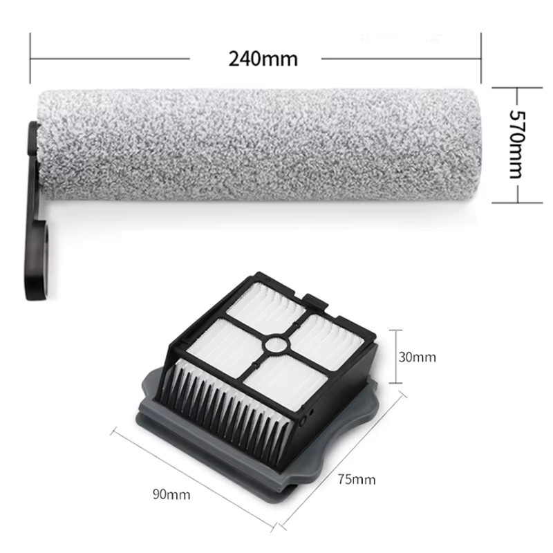 Tineco Zubehör-Set für FLOOR ONE S5, S5 Pro 2 und S5 Extreme mit Nass-Trocken-Wassertank, Bürstenrolle und HEPA-Filterhalter - Bild 3
