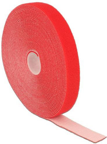 Delock 18724 Klettband zum Bündeln in Rot, Länge: 10 m, Breite: 20 mm - Bild 1