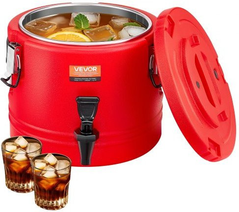 VEVOR Isolierter Getränkespender 8 l mit Zapfhahn aus lebensmittelechtem Edelstahl für Heiß- und Kaltgetränke - Bild 1